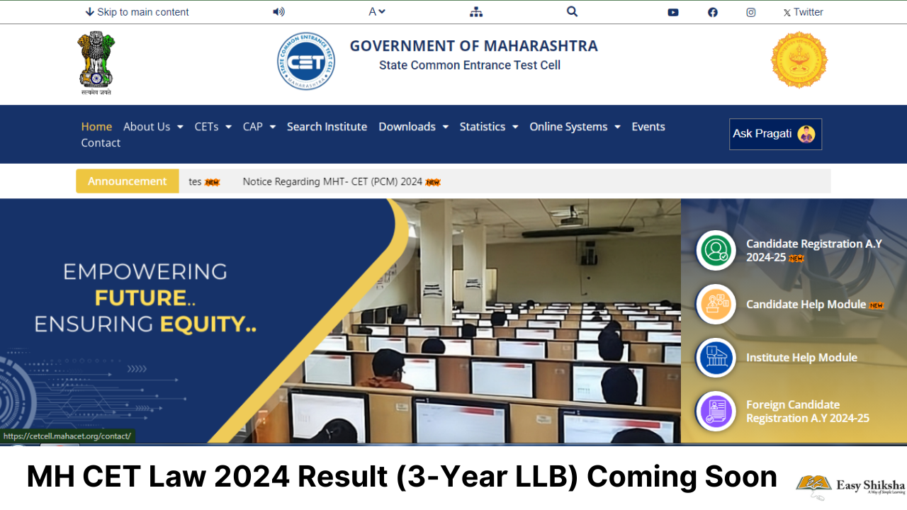 MH CET Law 3 Year LLB Result 2024