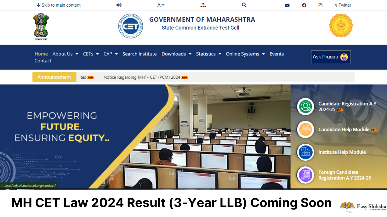 MH CET LAW 3 Year LLB Result 2024 Live Updates & Direct Link to LLB