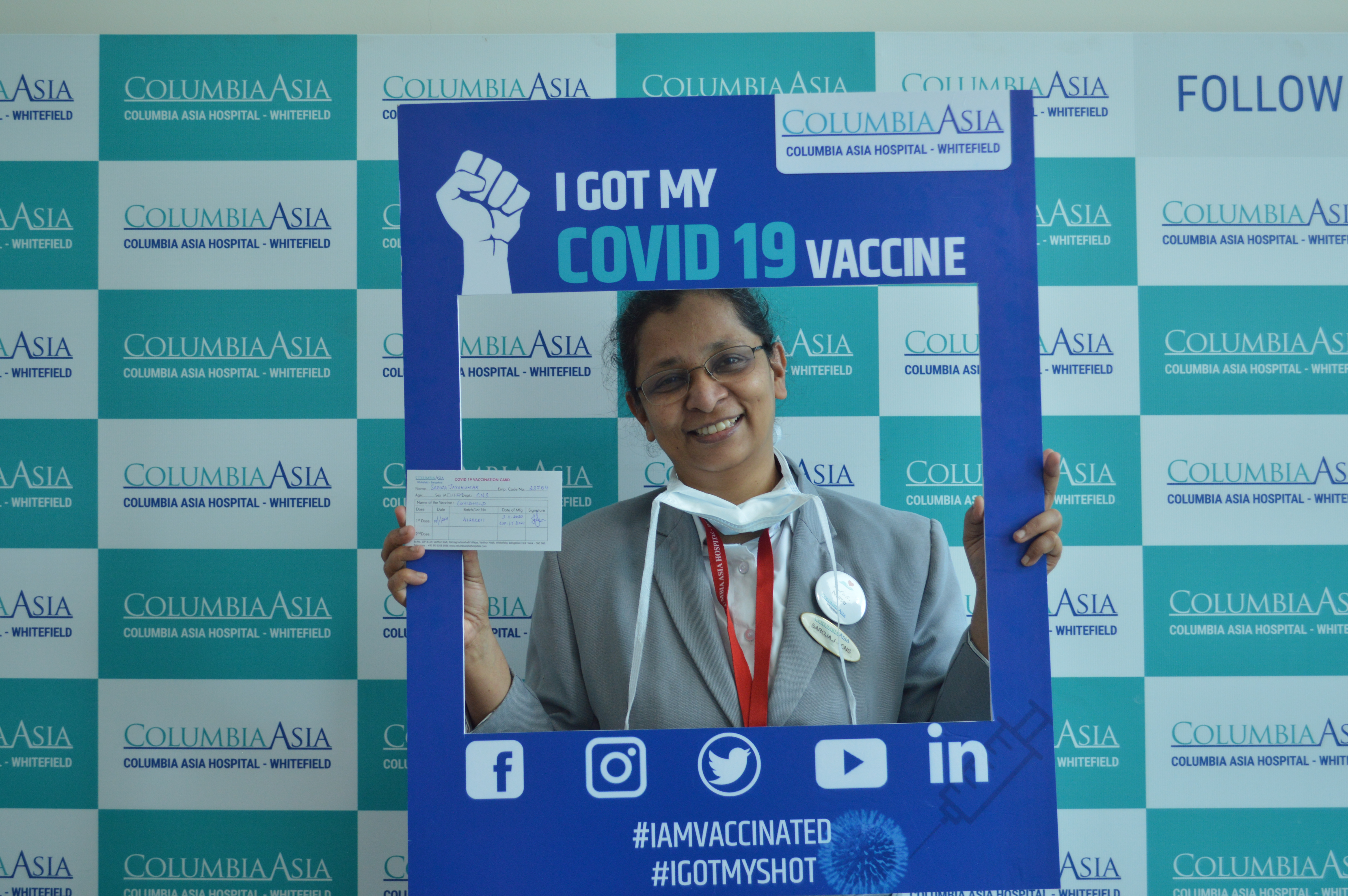 Columbia Asia Hospital,COVID 19,vaccine 