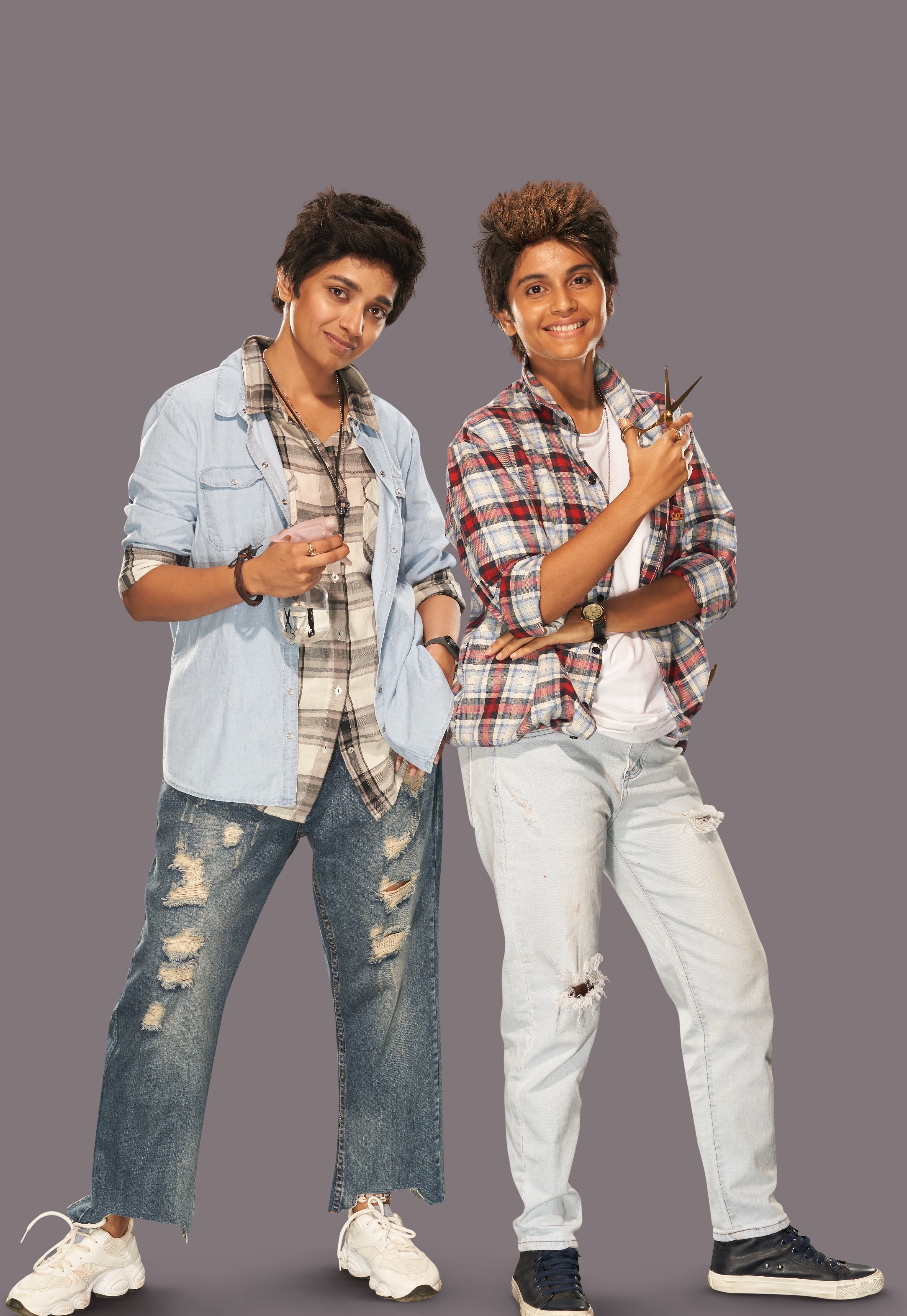 Megha Chakraborty,Jiya Shankar,Gunnu and Sattu on Sony SAB’s Kaatelal & Sons