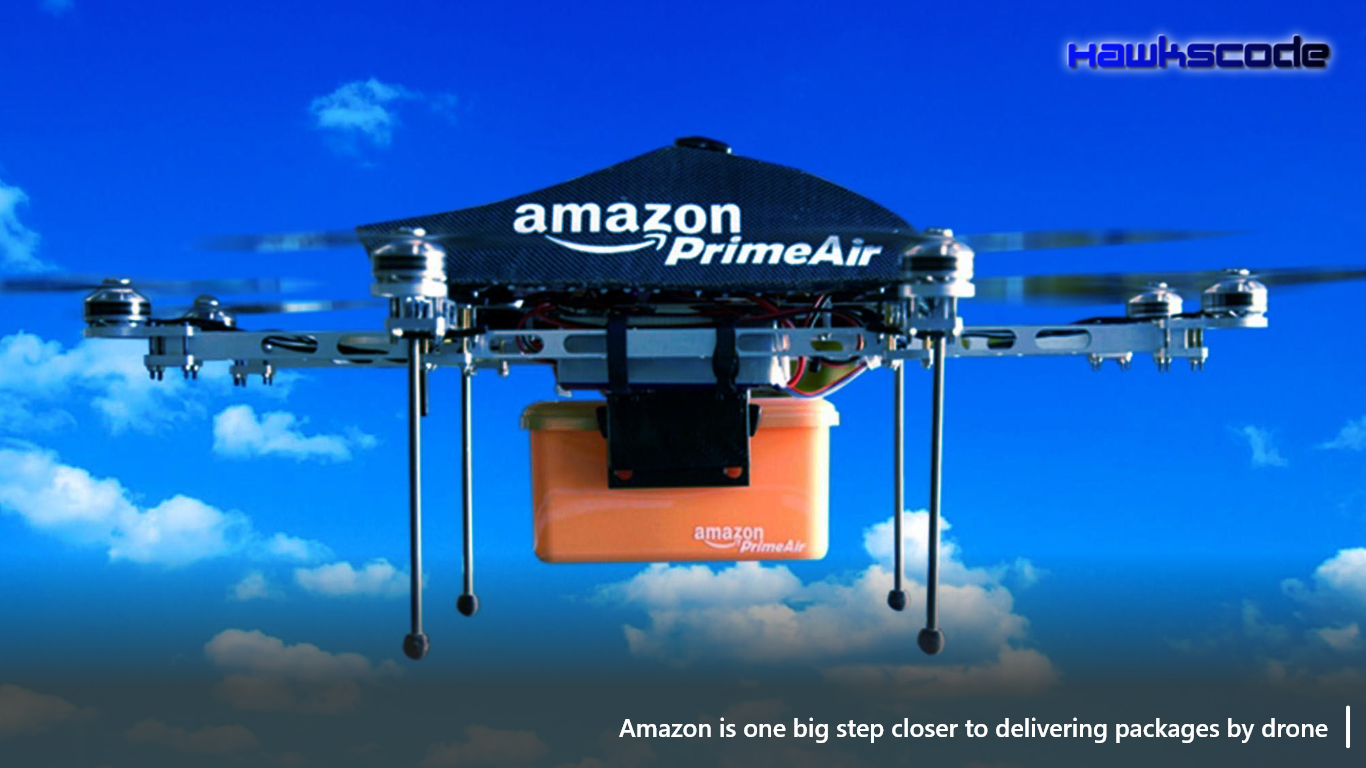 delivering packages by drone,Amazon