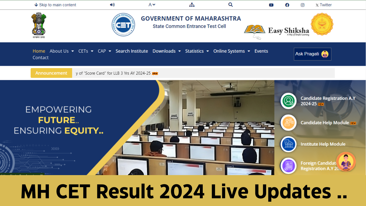 MH CET 3-year LLB result 2024 declared