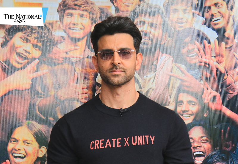 Hrithik Roshan Mrunal Thakur during the promotions of film Super