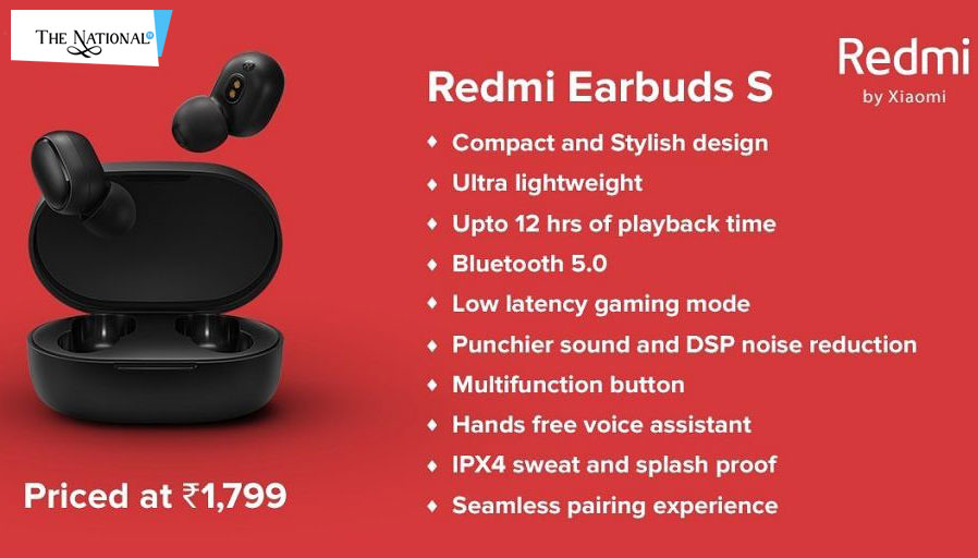 Redmi Launched its True Wireless Earbuds in just 1799 Redmi Earbuds S Xiaomi