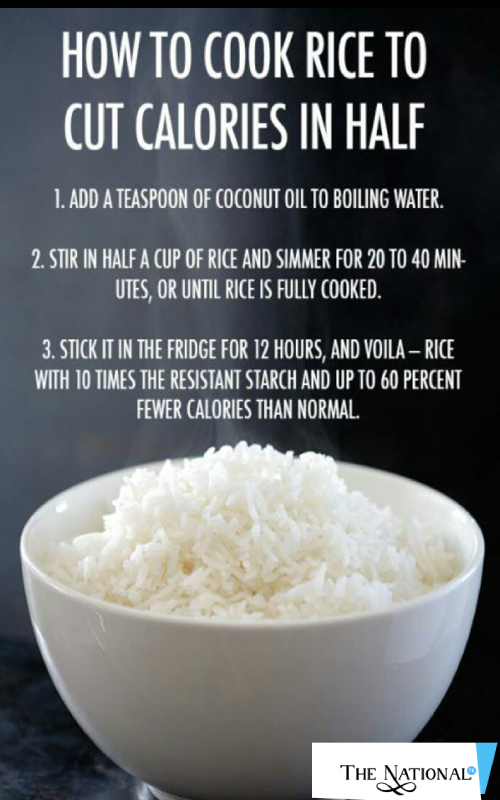 White rice calories