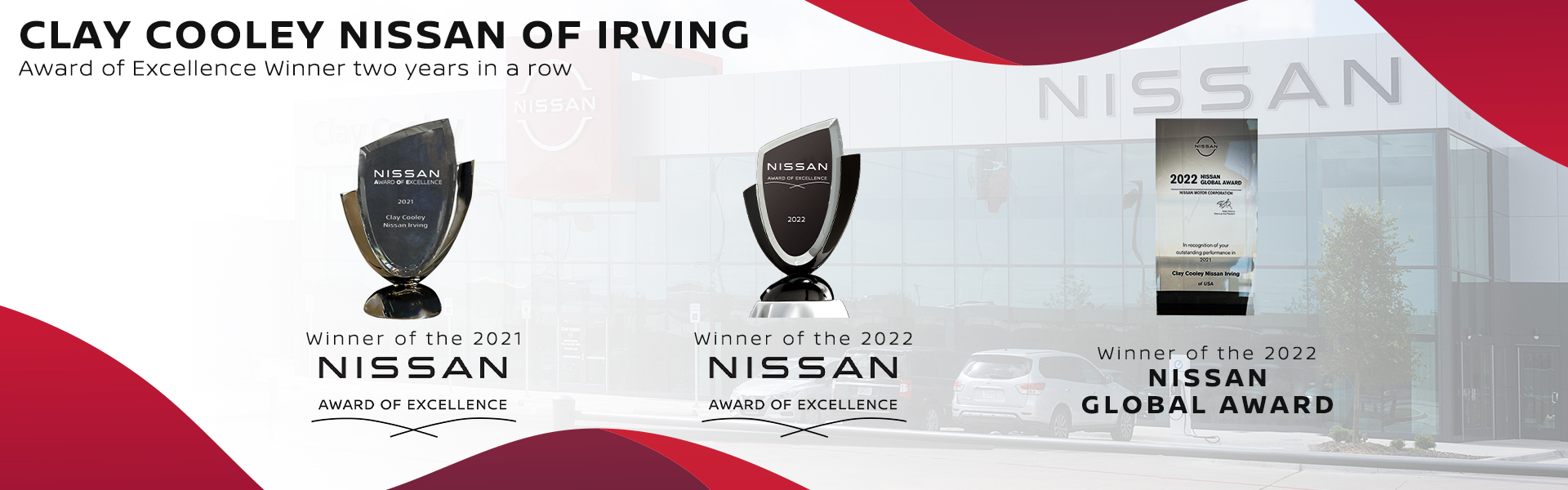 Clay Cooley and Hector Lebron receiving the 2022 Nissan Award of Excellence