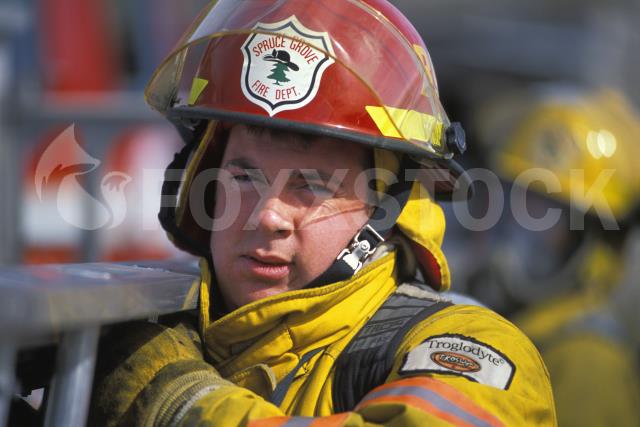 Fireman Carrying Ladder