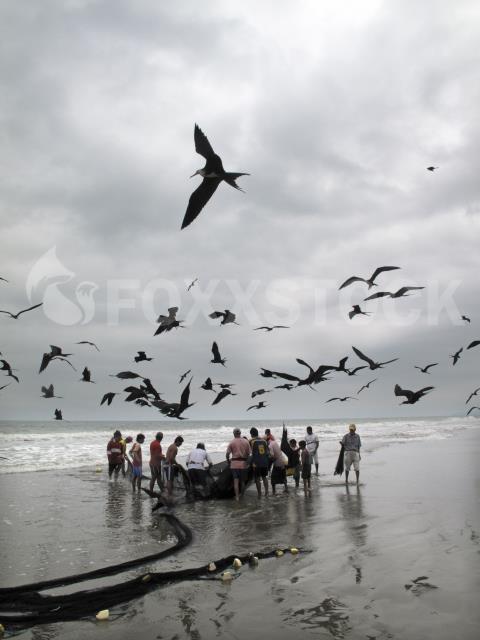 Pescadores en San Mateo, Manabí