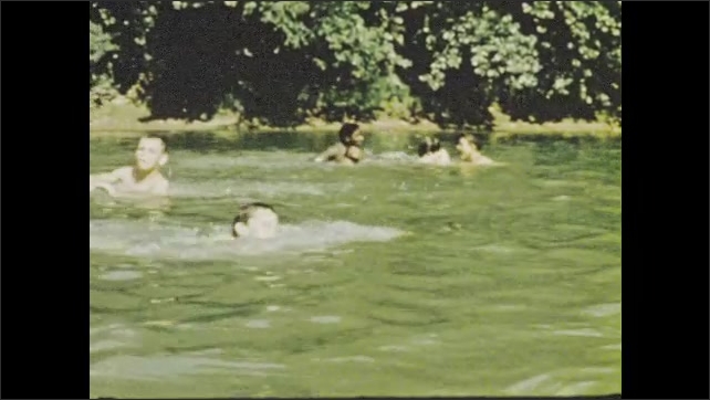 1950s: Children swim in pond at St. Stephen's summer camp as narrator describes St. Stephen's In the Hills.