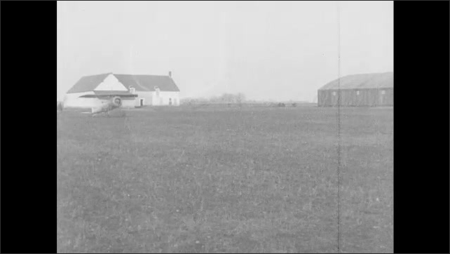 1910s France: Airplanes take off in field.