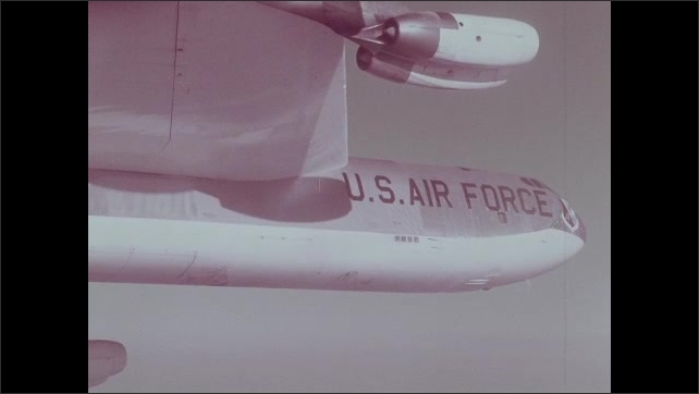 1960s: United States Air Force jet in flight.