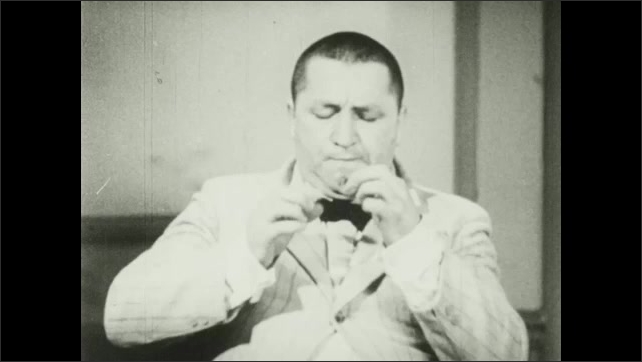 1930s: Jury talks. Curly sits on witness stand chewing gum. Judge yells at Curly. Curly removes gum from his mouth, stretches it, throws it and it lands on Moe's nose. 