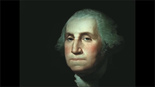 1770s: Gilbert Stuart portrait of George Washington. 