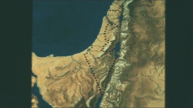 1970s: Map of Israel, Lebanon, Syria, Jordan, UAR, and Egypt. Israel ...