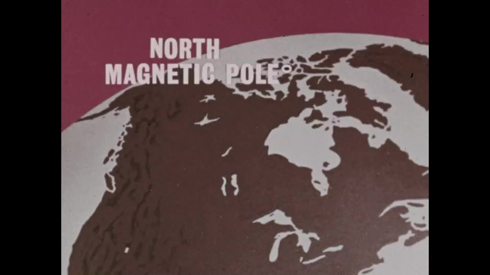 1960s Diagram Of Earth With North Magnetic Pole Labelled Circle