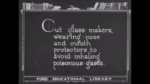 1910s: Intertitle cards. Men in factory pour powder from carts into basin in floor. Intertitles. Miners in coal mine. Man smokes in mine.