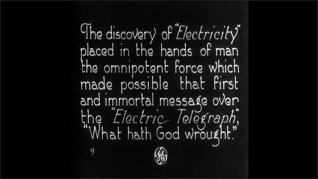 1920s: Title card. Man waves flag. Man operates telegraph.