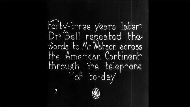 1920s: Man turns over device in his hands. Title card. Man speaks into telephone.