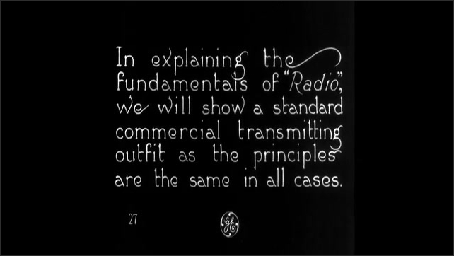 1920s: Telephone animation. Title card. Man opens door to device and adjusts something. Man holds vacuum tube.