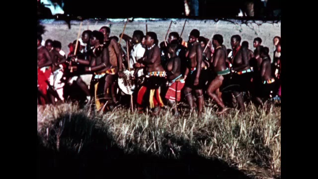 AFRICA: Zulu Community Dance on Slope – Archival Footage
