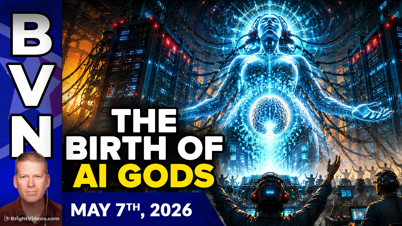 Bright Videos News, May 7, 2026 - Data Center Explosion Explained by Quest to Run Billions of Simulated Worlds to Birth AI GODS