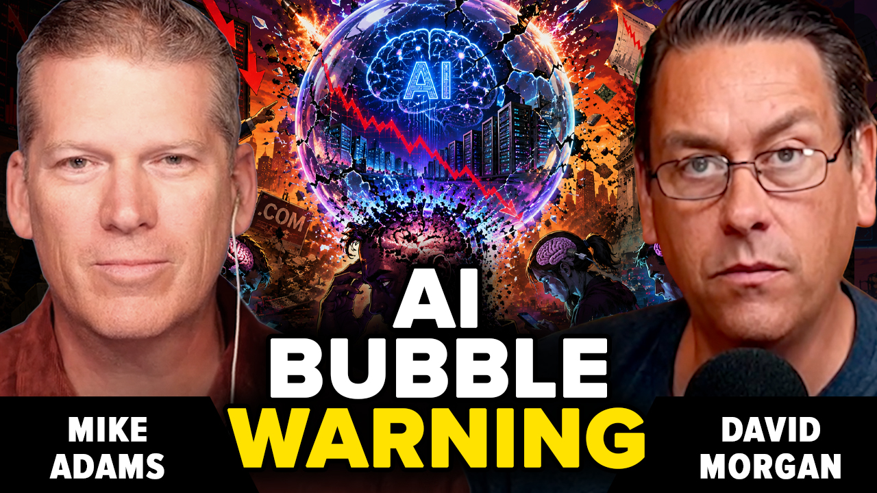 Mike Adams joins Redacted to discuss the AI Bubble, Michael Burry’s Warning and the Collapse of Human Cognition
