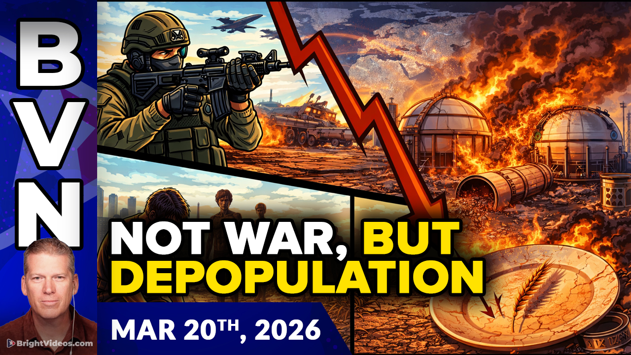Bright Videos News, Mar 20, 2026 - WAR is the Cover Story to Destroy the Energy Infrastructure that Feeds Half the World
