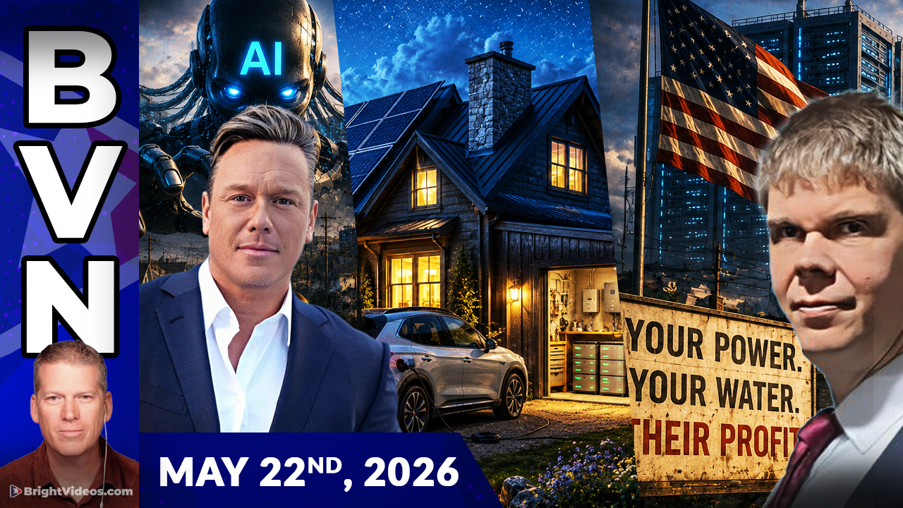 Bright Videos News, May 22, 2026 - Upgrade to an ABUNDANCE Mindset + Home Power Battery Solutions + Aaron Day on Technocracy