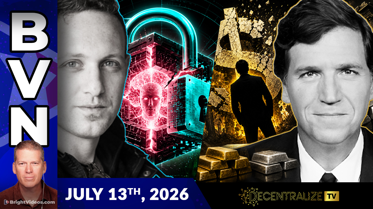 Bright Videos News, July 13, 2026 - Tucker Carlson on DTV, Zach Vorhies + Mike Adams, and the Death of Sen Lindsey Graham
