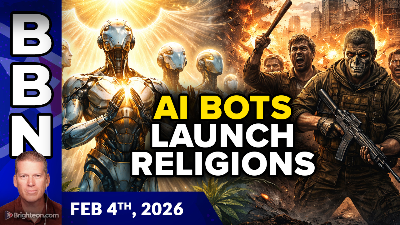 Brighteon Broadcast News, Feb 4, 2026 – AI Bots Form New Religions as Humans Become SkyNet Terminators
