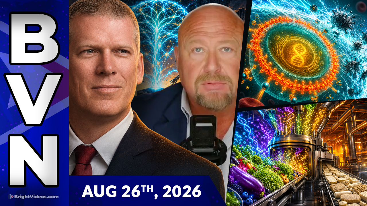 Bright Videos News, Aug 26, 2026 - Processed Food Engineered to Promote DNA Damage, Chlorine Dioxide Bio-Hack, and AI Breakthroughs with Aaron Day