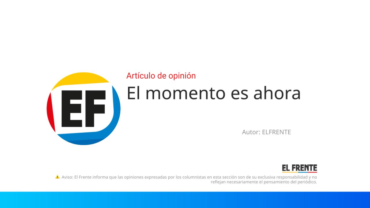 El momento es ahora imagen de la publicación