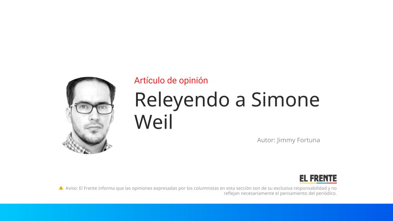 Releyendo a Simone Weil imagen de la publicación
