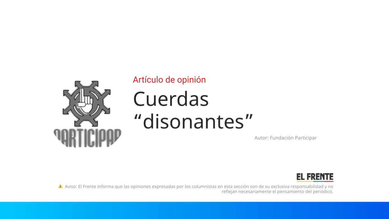 Cuerdas “disonantes” imagen de la publicación