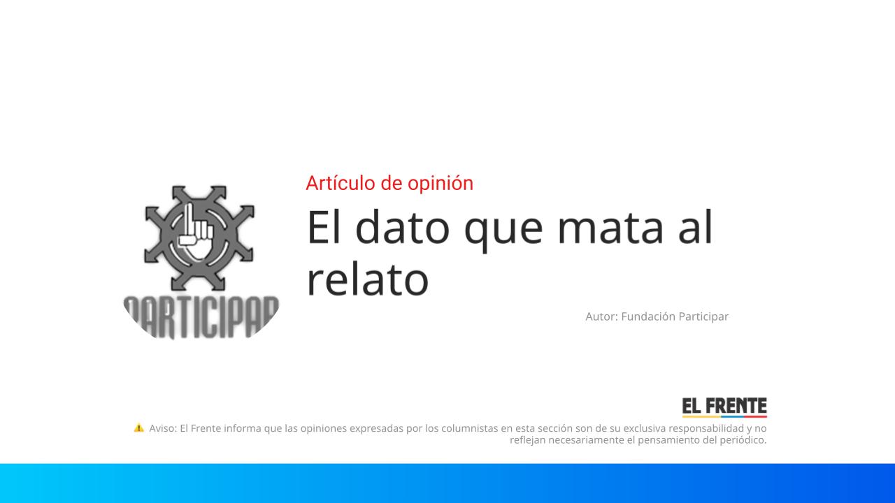 El dato que mata al relato imagen de la publicación