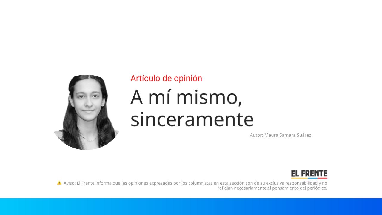 A mí mismo, sinceramente imagen de la publicación