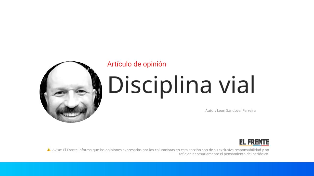 Disciplina vial imagen de la publicación
