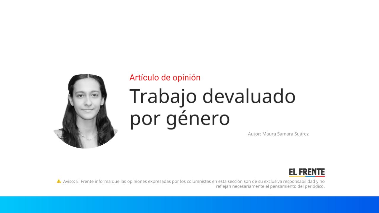 Trabajo devaluado por género imagen de la publicación