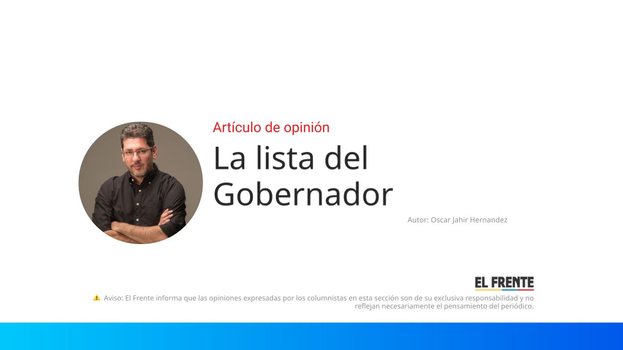 La lista del Gobernador imagen de la publicación