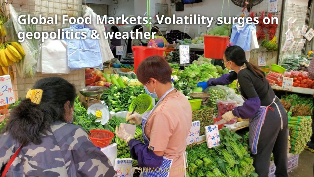 Global Food Markets: Volatility surges on geopolitics & weather