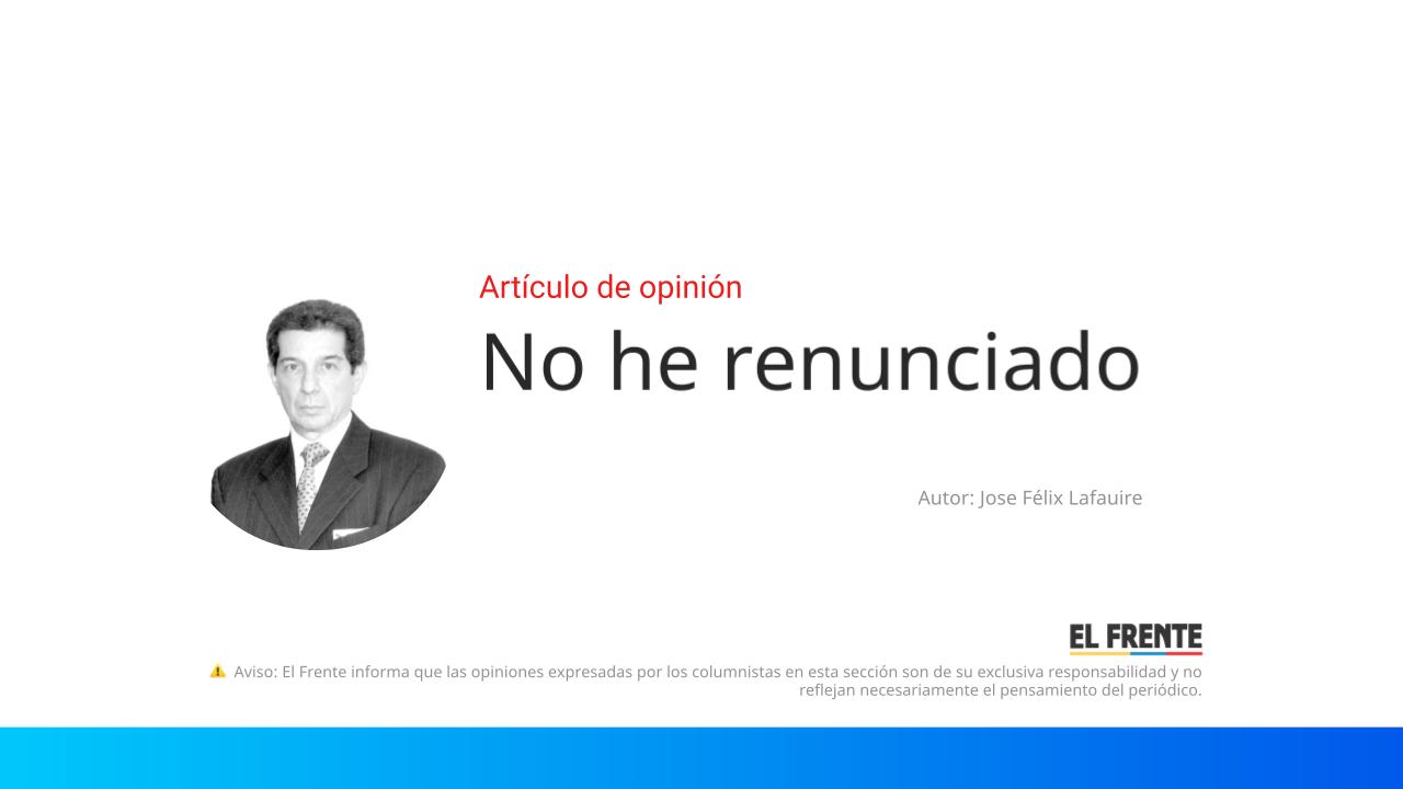 No he renunciado imagen de la publicación