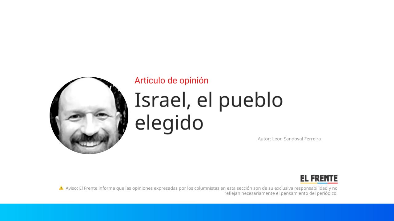 Israel, el pueblo elegido imagen de la publicación