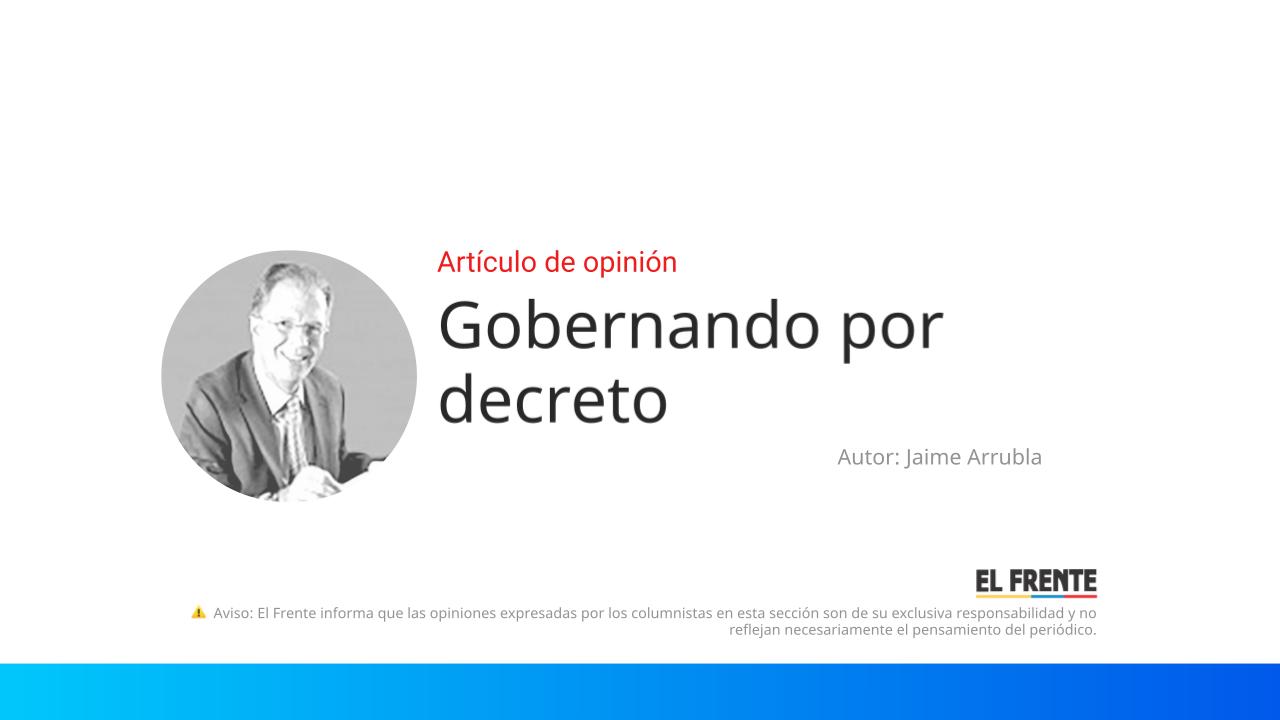 Gobernando por decreto imagen de la publicación
