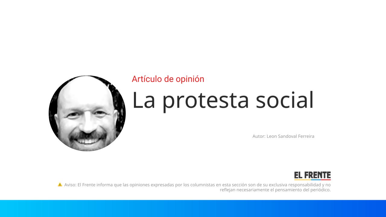 La protesta social imagen de la publicación