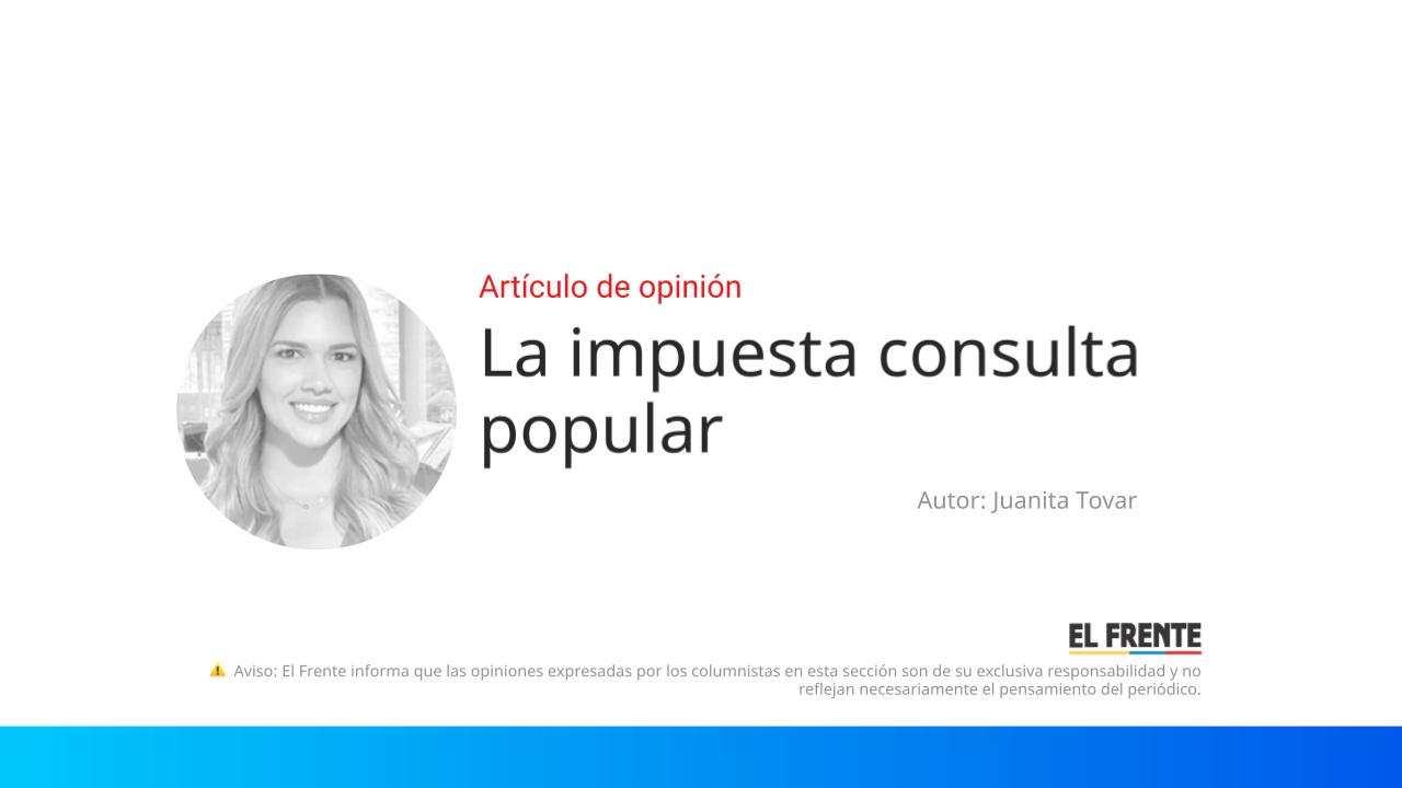 La impuesta consulta popular imagen de la publicación