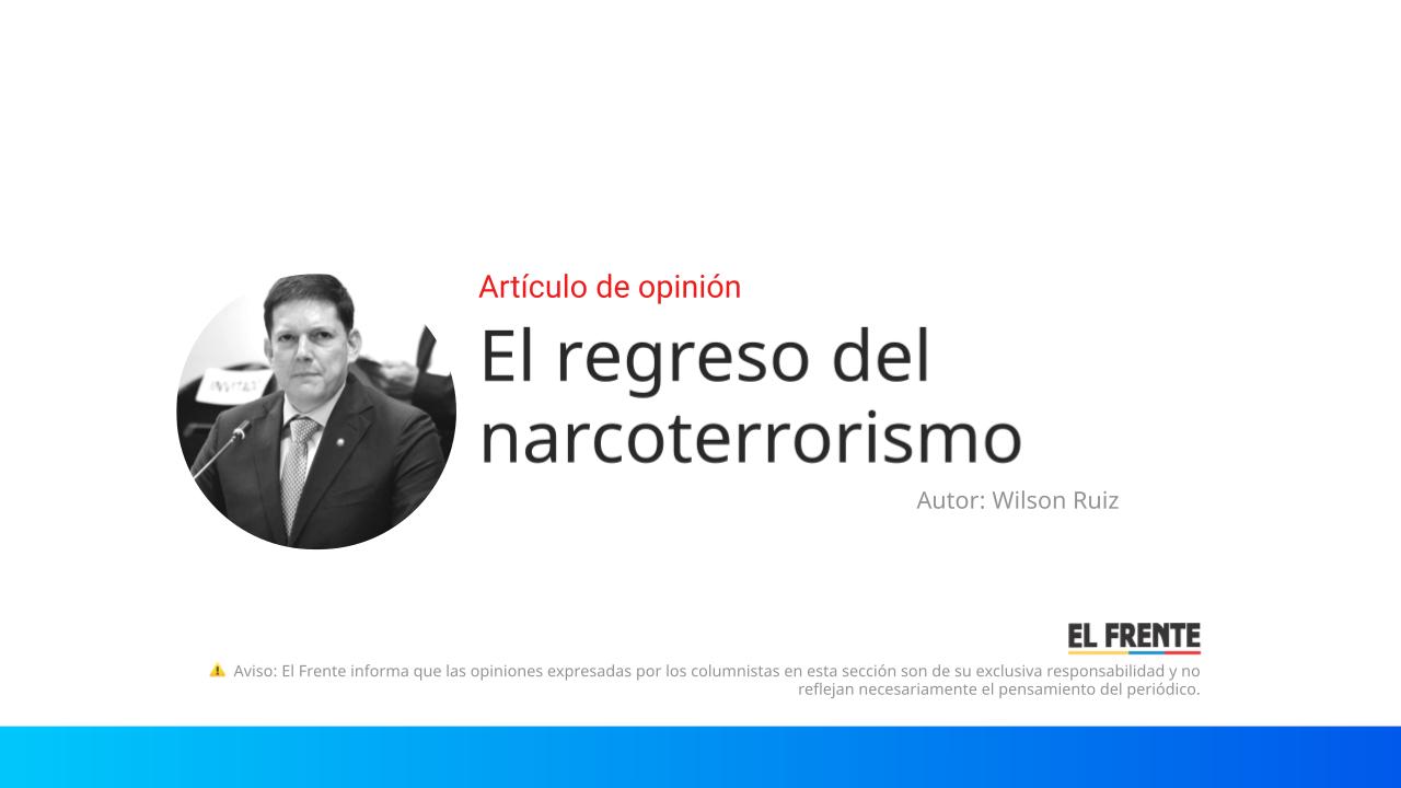 El regreso del narcoterrorismo imagen de la publicación