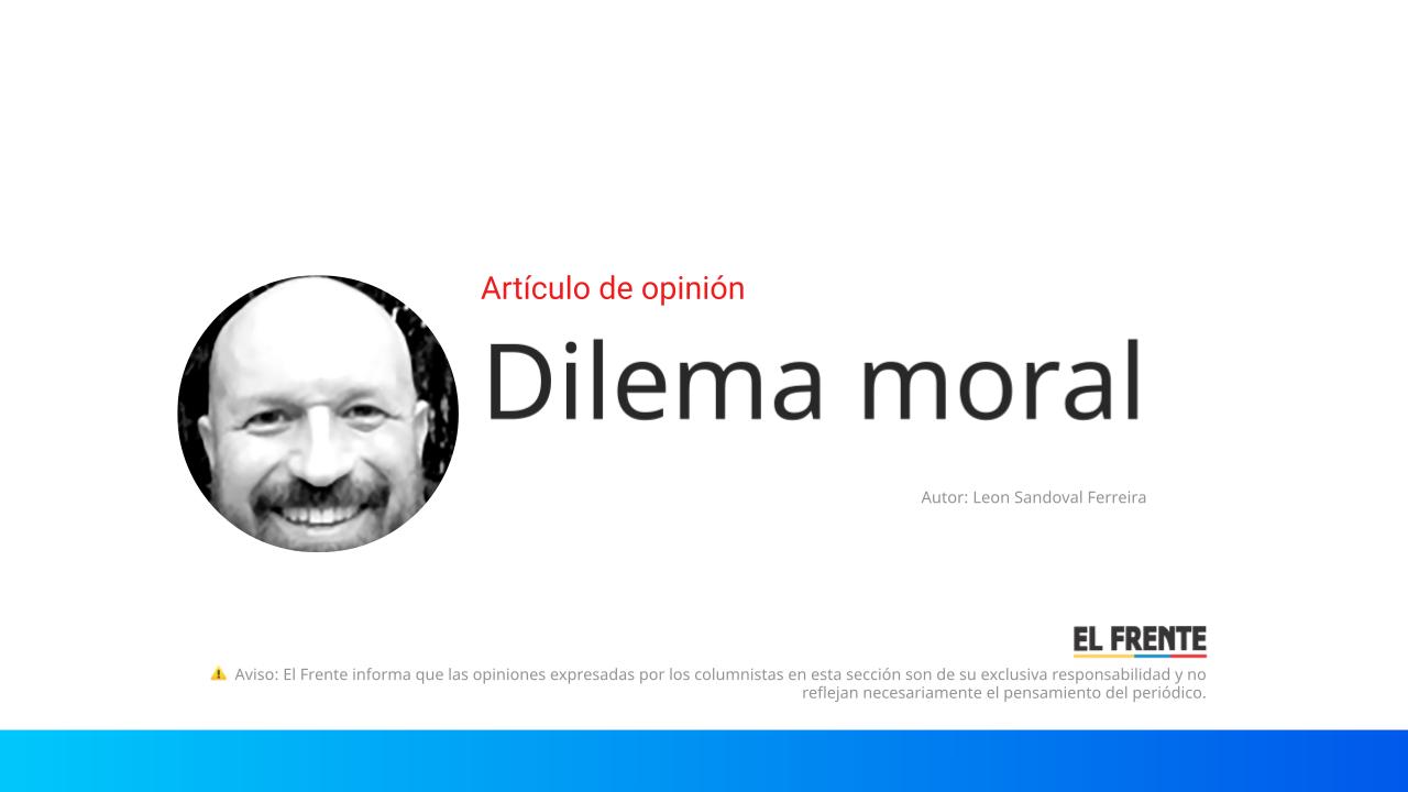 Dilema moral imagen de la publicación
