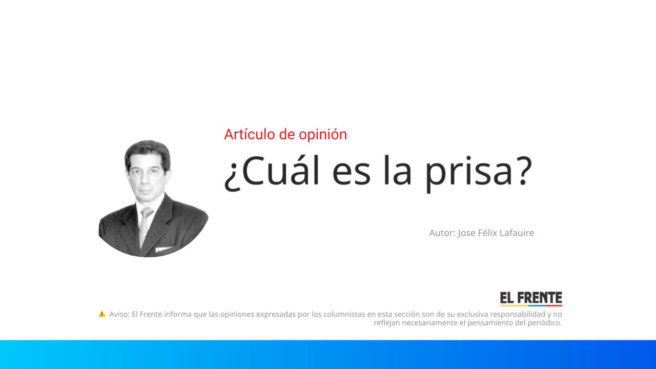 ¿Cuál es la prisa? imagen de la publicación