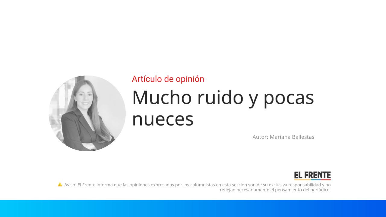 Mucho ruido y pocas nueces imagen de la publicación