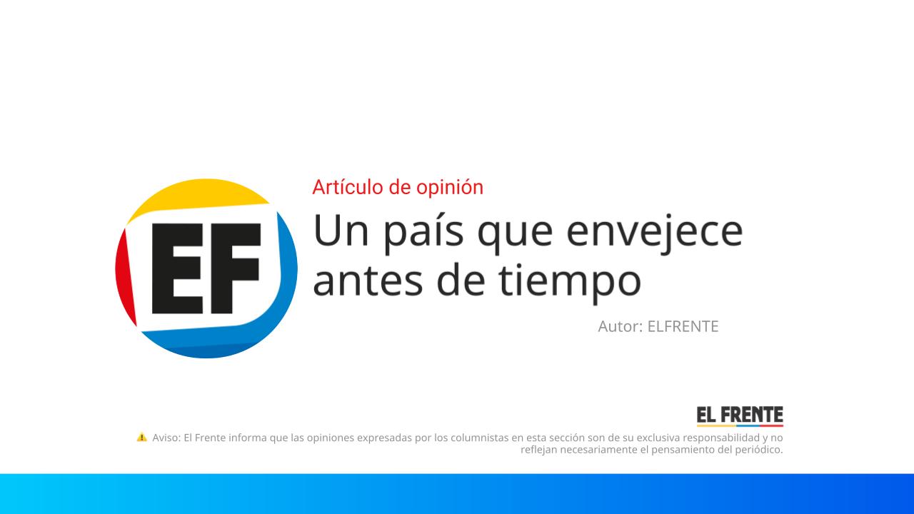 Un país que envejece antes de tiempo imagen de la publicación